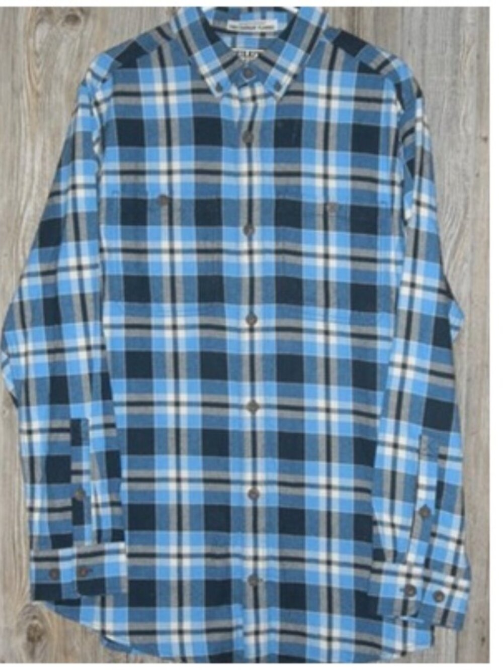 NWT Duluth Trading Shirt Mens Sz Large Blue Flannel Free Swingin Slim Fit Cotton